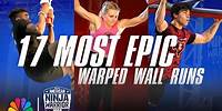 Top 17 Incredible Runs with Warped Wall Clears | American Ninja Warrior | NBC