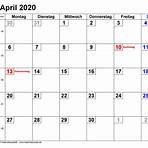 kalenderblatt april 20203