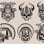 black and white drawings of skulls3