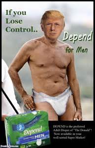 Donald Trump in Depend Men's Advert