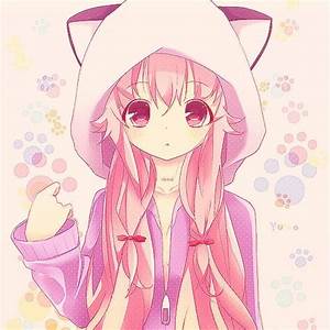 Yuno Gasai with a neko hoodie | Anime and Manga | Pinterest | Cat Ears ...